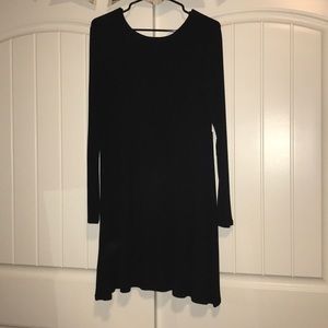 Long sleeve black dress